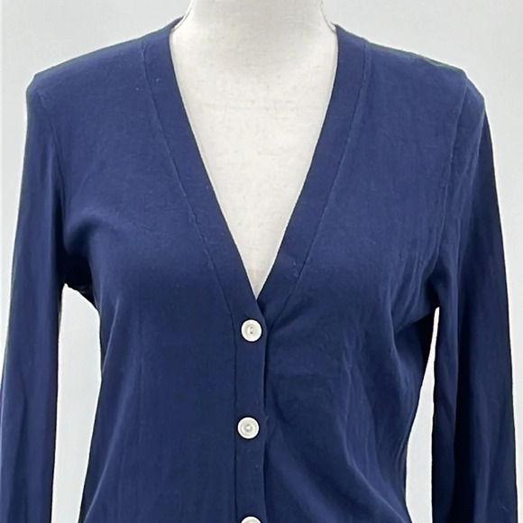 Ralph Lauren Rugby Pima Cotton Button Front Cardigan Sweater in Navy -Size Small - Picture 2 of 6